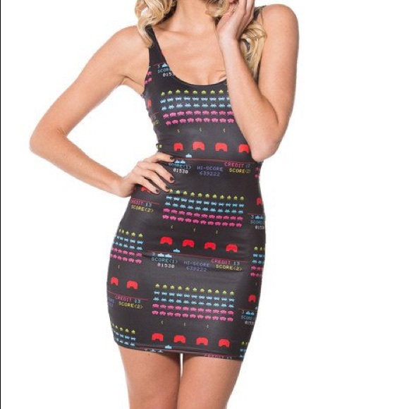 Blackmilk Dresses & Skirts - NWT✨Blackmilk Rare Space Invaders Bodycon Dress L